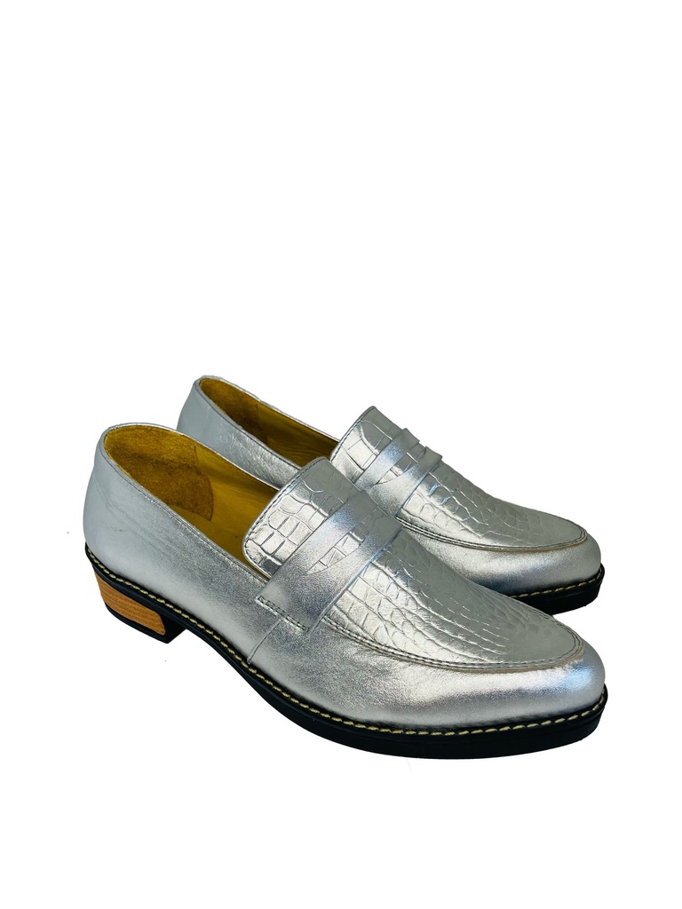 Mocasin Diletta Plata (35)