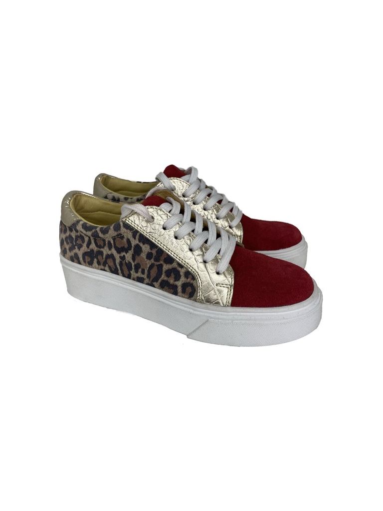Zapatilla Mónaco Red Leopard (35)